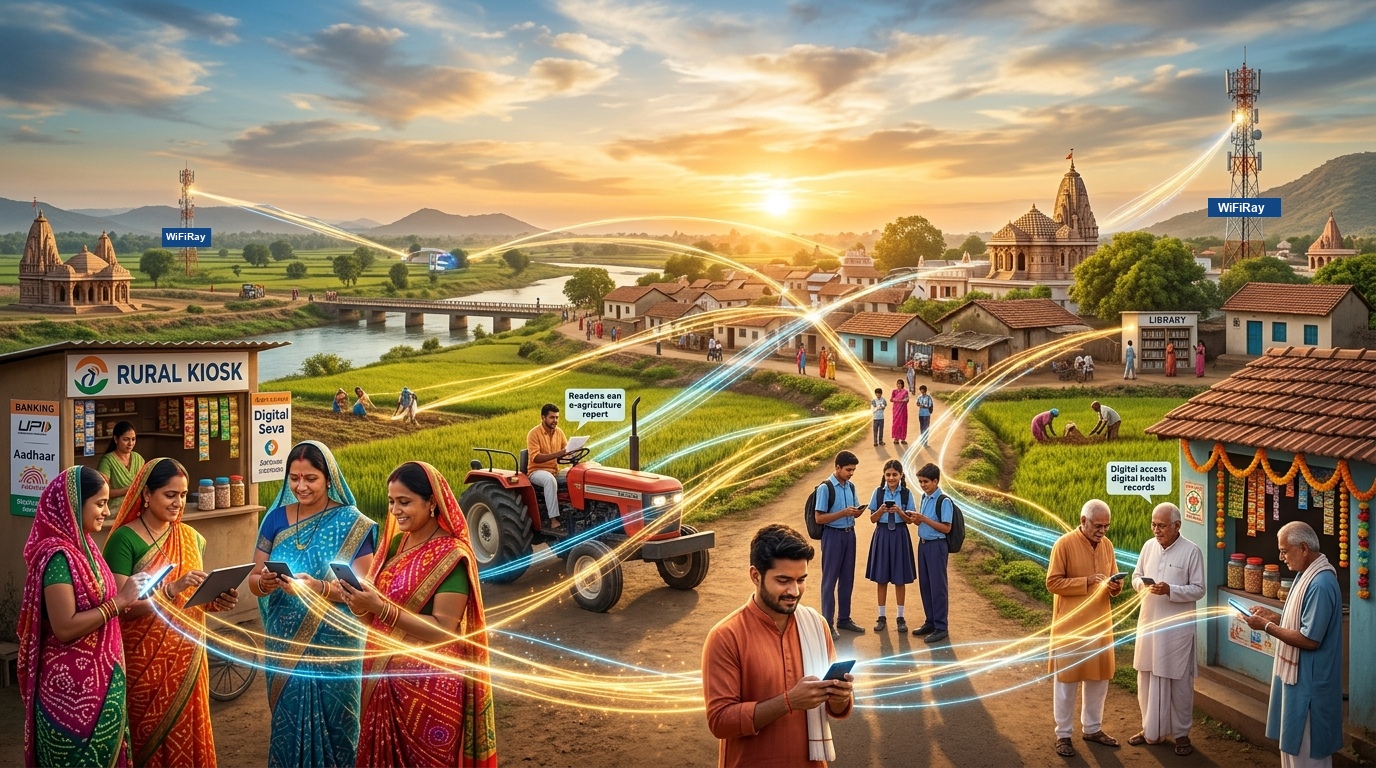 Panoramic visualization of digital inclusion across rural and semi-urban India